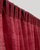Patchwork Jamdani Cotton Handloom Curtain- Red - Single Piece - 4X3 Feet