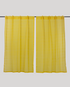 IR Rain Dobby Cotton Handloom Curtain - Yellow - Single Piece - 4X3 Feet