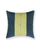 Patch work Plain Weave Cotton Handloom Cushion - Blue & Yellow