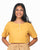 Jamdani Buta Cropped Blouse with Buttons - Yellow