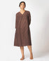Dress with Pleats - Brown