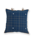 Fish Flora Jamdani Cotton Handloom Cushion - Blue - 16X16 inches - Single Piece