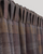 Sirigadi Checks Cotton Handloom Curtain- Brown - Single Piece - 7.5X3 Feet