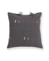 Seaweed Buta Cotton Handloom Cushion - Grey - 16X16 inches - Single Piece