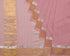 Wave Dobby Cotton Zari Natural Dyed Handloom Saree - Pink