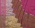 Leaf Dobby Natural Dyed Cotton Zari Handloom Saree - Pink & Orange