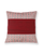 Patchwork Plain Weave Cotton Handloom Cushion - Red - 16X16 inches - Single Piece