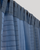 Turned Weft Plain Weave Cotton Handloom Curtain- Blue - Single Piece - 7.5X3 Feet