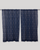 Square Phony Buta Cotton Handloom Curtain- Blue - Single Piece - 7.5X3 Feet