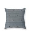 3 leaves Buta Cotton Handloom Cushion - Blue -  16X16 inches - Single Piece