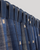 Square Phony Buta Cotton Handloom Curtain- Blue - Single Piece - 7.5X3 Feet