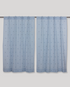 Rocket Buta Cotton Handloom Curtain- Blue - Single Piece - 6X3 Feet