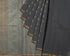Tripatra Jamdani Cotton Zari Handspun & Handloom Saree - Dark Grey