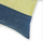 Patch work Plain Weave Cotton Handloom Cushion - Blue & Yellow