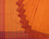 Fish and Water Stripe Jamdani Cotton Handspun & Handloom Saree - Orange