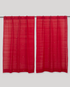 Jali Buta Jamdani Cotton Handloom Curtain- Red - Single Piece - 4X3 Feet