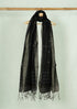 Celebration Jamdani Cotton Zari Handloom Dupatta - Black