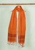 Chadarangam Ballakammi Cotton Handloom Dupatta - Orange