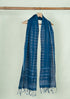 Golusu Ballakammi Cotton Zari Handloom Stole - Blue