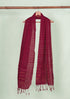 Golusu Ballakammi Cotton Zari Handloom Stole - Bright Red
