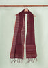 Golusu Ballakammi Cotton Zari Handloom Stole - Maroon Red