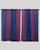 Turned Weft Cotton Handloom Curtain- Blue & Pink - Single Piece - 7.5X3 Feet