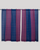 Turned Weft Cotton Handloom Curtain- Blue & Pink - Single Piece - 6X3 Feet