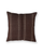 Dotted Lines Dobby Cotton Handloom Cushion - Brown - 16X16 inches - Single Piece