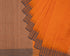 Check Border Kuppadam Cotton Handspun & Handloom Saree - Orange