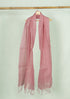Trishulam Stole Jamdani Natural Dyed Patnulu Cotton Zari Handloom Stole - Pink
