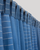 Turned Weft Plain Weave Cotton Handloom Curtain - Blue - Single Piece - 6X3 Feet