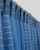 Turned Weft Plain Weave Cotton Handloom Curtain - Blue - Single Piece - 7.5X3 Feet