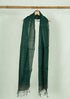 Multicolour Diamond Jamdani Natural Dyed Patnulu Cotton Handloom Stole - Green