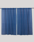 IR Rain Dobby Cotton Handloom Curtain - Blue - Single Piece - 6X3 Feet