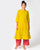 Handloom Cotton Kurta with Panels - Yellow