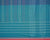 Climbing Stripe Turned Weft Cotton Handloom Saree - Blue