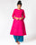 Handloom Cotton Kurta with Panels - Pink