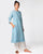 Handloom Cotton Kurta with Panels - Light Blue