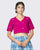 Cotton Handloom Wrap Blouse - Pink