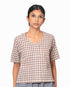 Overlapped Front Top - Kora with Brown Checks