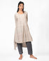 Asymmetric Hem Kurta - Kora with Stripes