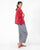 Kaftan Cotton Handloom Top - Alzerian red