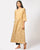 Handloom Cotton Flared Kurta - Beige