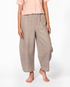 Chequered Paneled Pants - Beige