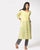 Handloom Cotton Straight Cut kurta - Lemon Yellow