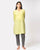 Handloom Cotton Basic Kurta with Buta - Yellow