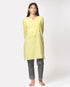 Basic Kurta with Buta - Yellow