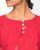 Jamdani Buta Cropped Cotton Handloom Blouse with Buttons - Red