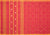 Fish Flora Jamdani Cotton Handloom Saree Pallu - Red and Yellow