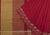 Temple Wait Dobby Border Cotton Handloom Saree - Red